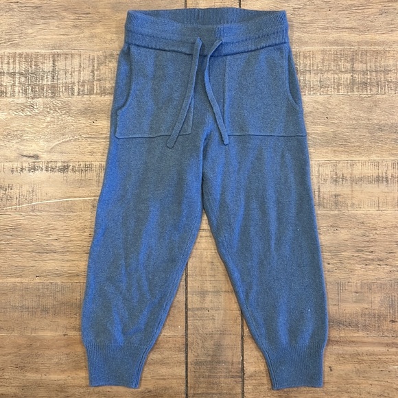 NAADAM Kid's Cashmere Crewneck Jogger Set - Slate Blue - Picture 3 of 8